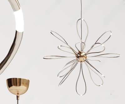 北欧金属小吊灯3D模型下载